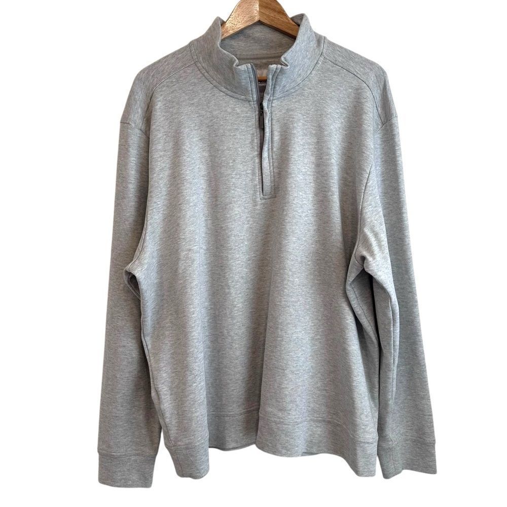Tommy Bahama Men's Grey 1/4 Zip Pullover Sweatshirt Size XXL
